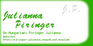 julianna piringer business card